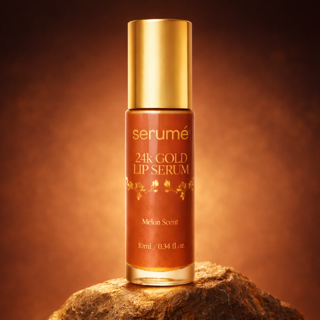 serumé 24K Gold Lip Serum - Melon Scent, 10mL