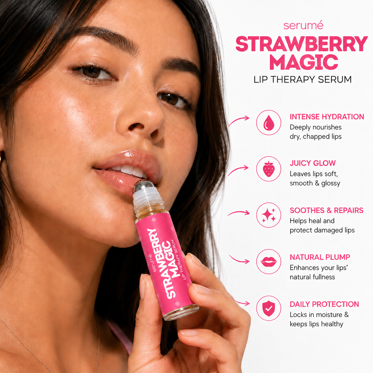 serumé Strawberry Magic Lip Therapy Serum - 10mL