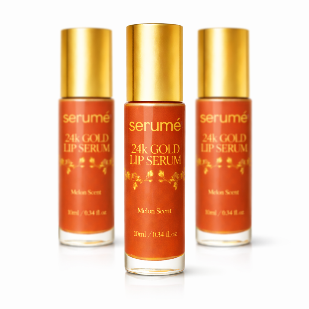 serumé 24K Gold Lip Serum - Melon Scent, 10mL